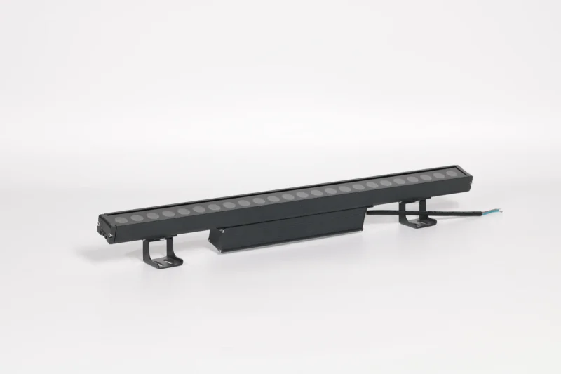 Black Bracket-Mounted Linear Wall Washer