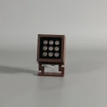 Compact Square Floodlight – Brown Finish