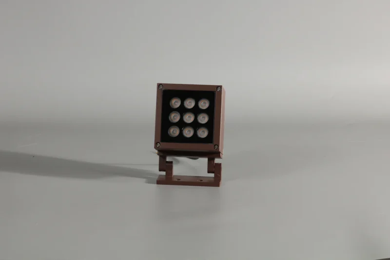 Compact Square Floodlight – Brown Finish