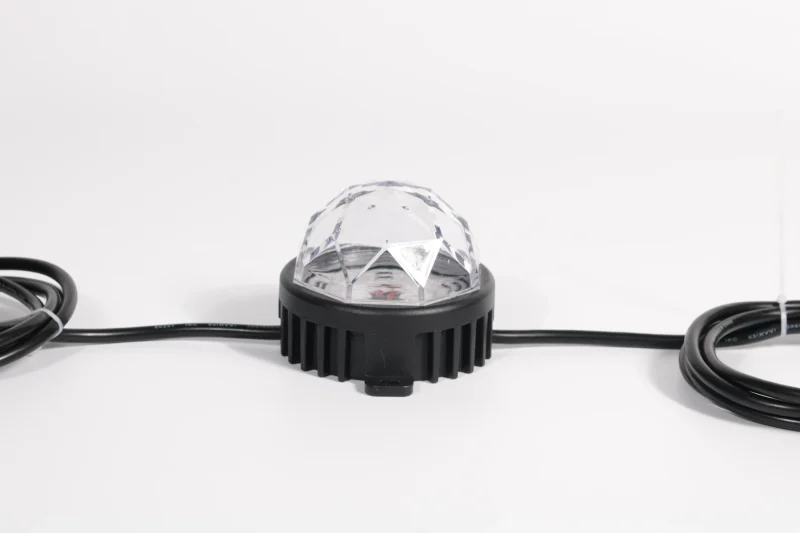 Black Faceted-Dome Point Light