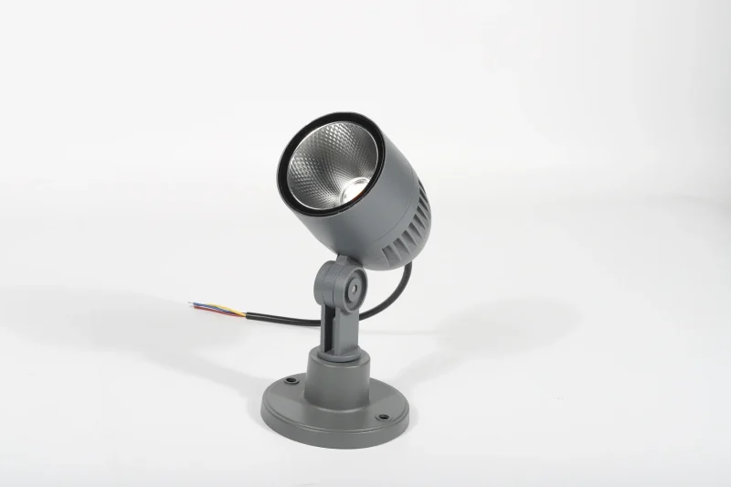 Grey Pedestal Reflector Spotlight